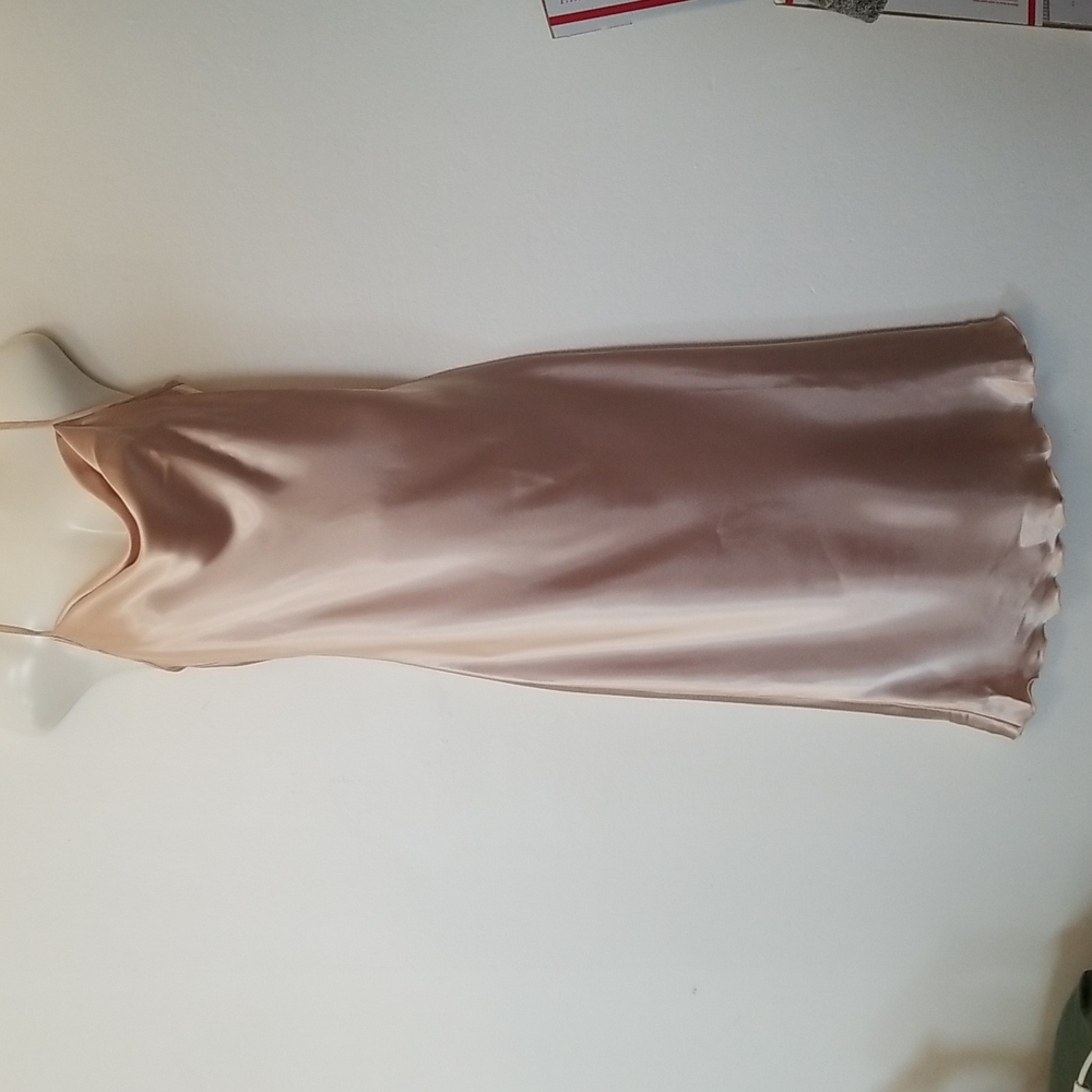 bebe Sexy Draped Neck Satin Slip Dress Sz S   90's Style!